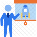 Presentation Rocket Launch Icon