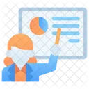 Presentation Business Woman Analysis Icon