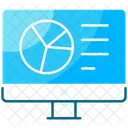 Presentation On Computer Online Analytic Online Report Icon