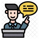 Presenter Chat Presentation Icon