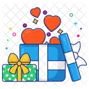 Gift Boxes Cartons Wrapped Package Icon