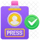 Politics Voting Press Id Card Icon
