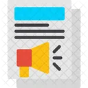 Press Release Media Statement Official Announcement Icon