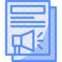 Press Release Media Statement Official Announcement Icon