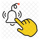 Notificacao Push Pressione A Campainha Alerta De Notificacao Ícone