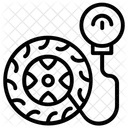Pressione Della Ruota Pneumatico Dellauto Ruota Dellauto Icon