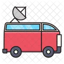 Pressvan Transport Satellite Icon