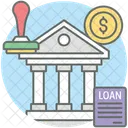 Préstamo bancario  Icono