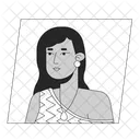 Pretty indian woman with long black hair  アイコン