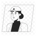 Pretty young lady in cap  アイコン