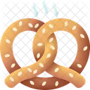 Pretzel Comida Panaderia Icono