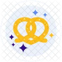Pretzel Pastry Powdered Suger Icon