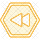 Previous Track Duotone Line Icon Icon