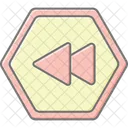 Previous Track Lineal Color Icon Icon