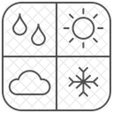 Icone De Linha Fina De Previsao De Padroes De Tempo Ícone