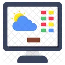 Previsao Do Tempo On Line Nublado Meteorologia Ícone