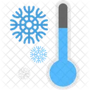 Thermometre Flocon De Neige Congeles Icône