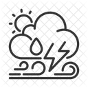 Icone Meteorologie Trait Modifiable Icône