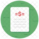 Price List Cost List Financial Contract Icon