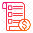 Price List List Checklist Icon