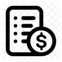 Price List Paper Document Icon