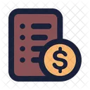 Price List Paper Document Icon