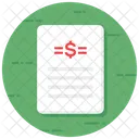 Price List Cost List Financial Contract Icon