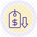 Price Reduced Line Icon Icon