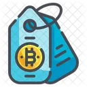 Price Tag Label Cryptocurrency Digital Currency Bitcoin Icon
