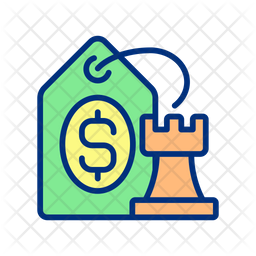 Pricing strategy Icon - Download in Colored Outline Style