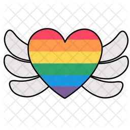 Pride Month Rainbow Heart  Icon