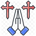 Priere Chretien Signe De Croix Icône