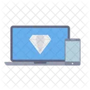 Premium Diamante Portatil Icono