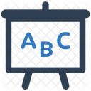 Alphabet Blackboard Education Icon