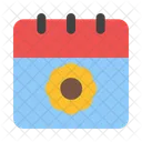 Primavera Calendario Hora Y Fecha Icono