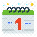 Primera Fecha Fecha Calendario Icono