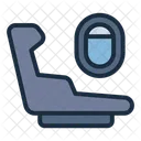 Primera Clase Asiento De Avion Lujo Icono