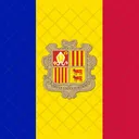 Principado De Andorra Bandeira Pais Ícone