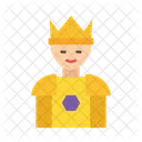 Principe Rei Coroa Ícone