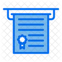 Printer Document Certificate Icon