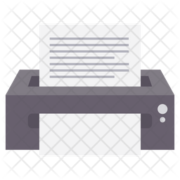 Print Document Icon - Download in Flat Style