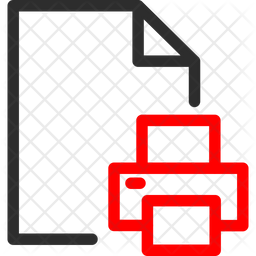 Print Document Icon - Download in Dualtone Style