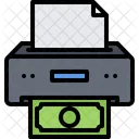 Printer Paper Bank Icon