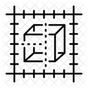 Printing Grid Blueprint Framework Icon