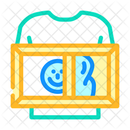Printing Screen Icon - Download in Colored Outline Style