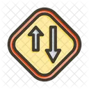 Up Down Road Sign Icon