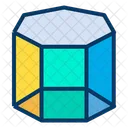 Geometria Hexagonal Prisma Icono