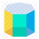 Geometria Hexagonal Prisma Icono