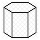 3 D Prisma Hexagonal Forma Ícone