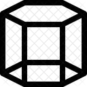 Hexagonal Prisme Forme Icône